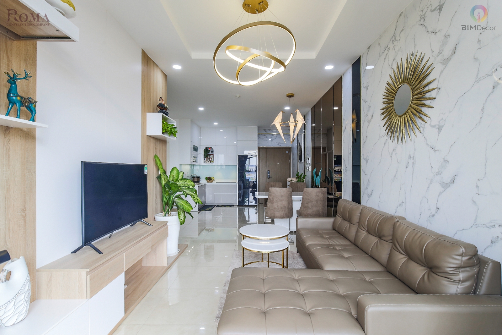 Thiết kế thi công nội thất căn hộ 72m² Opal Garden
